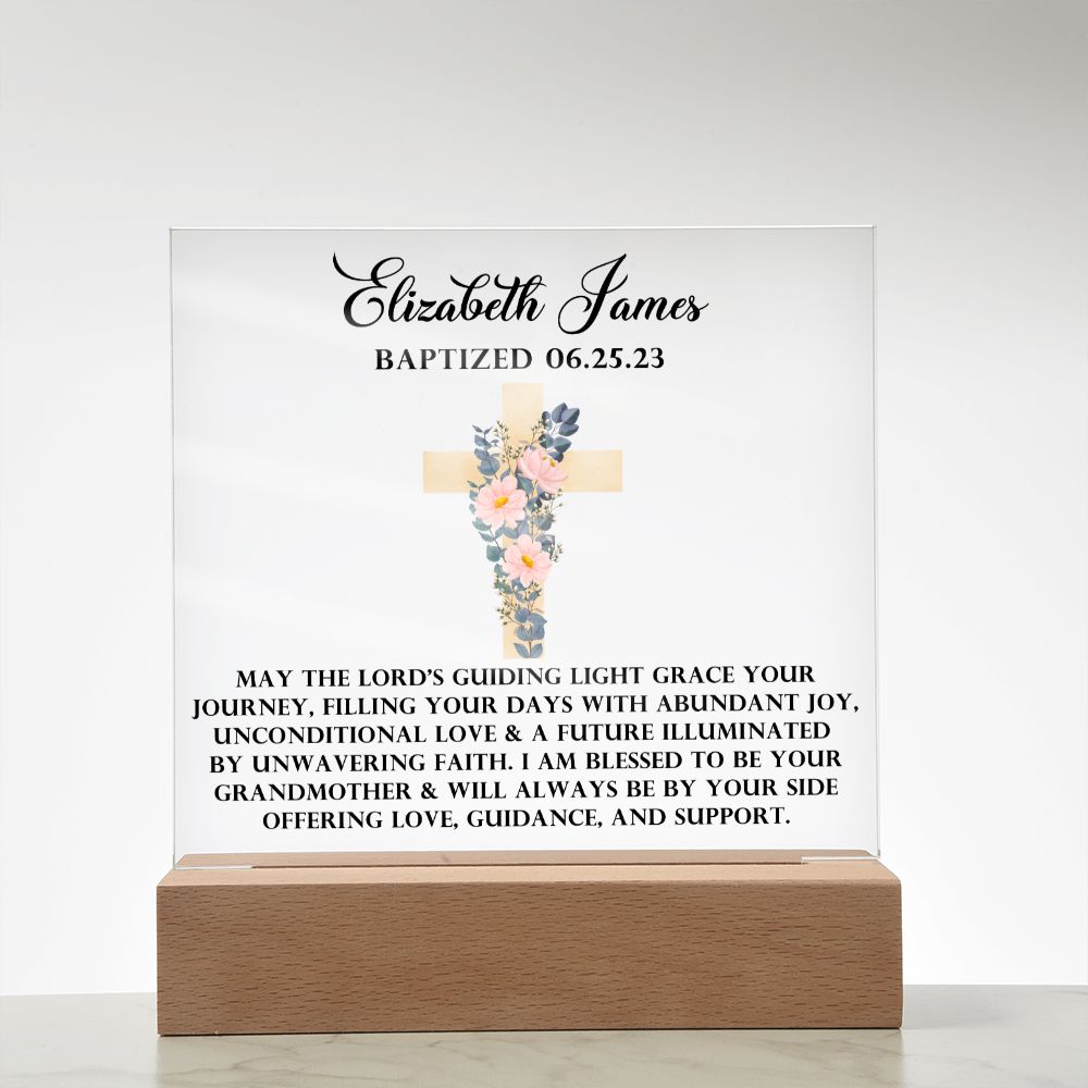 [Almost Sold Out] Personalized Baptism Acrylic Plaque From Grandmother