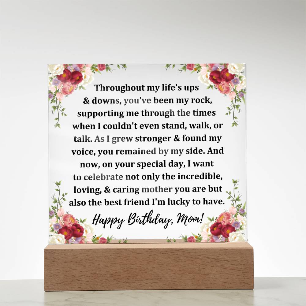 [Almost Sold Out] Happy Birthday Mom - Acrylic Square Plaque