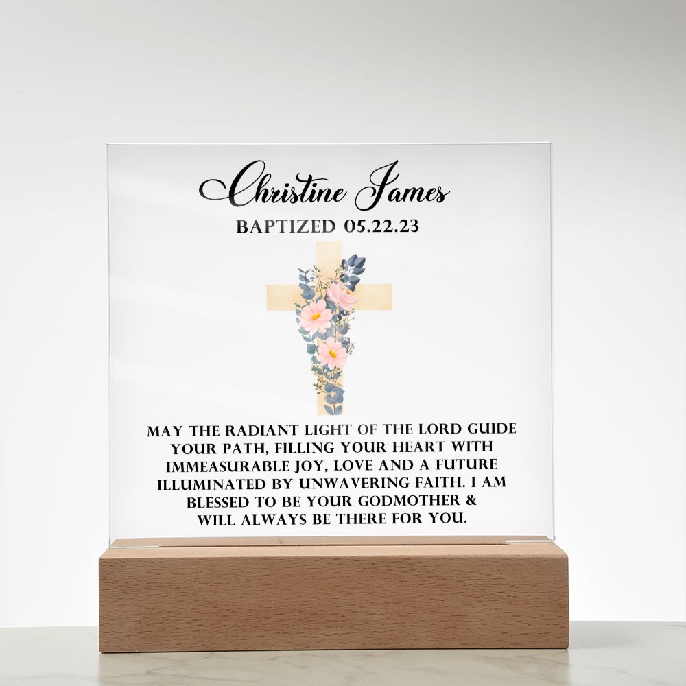 [Almost Sold Out] Personalized Baptism Acrylic Plaque From Godmother