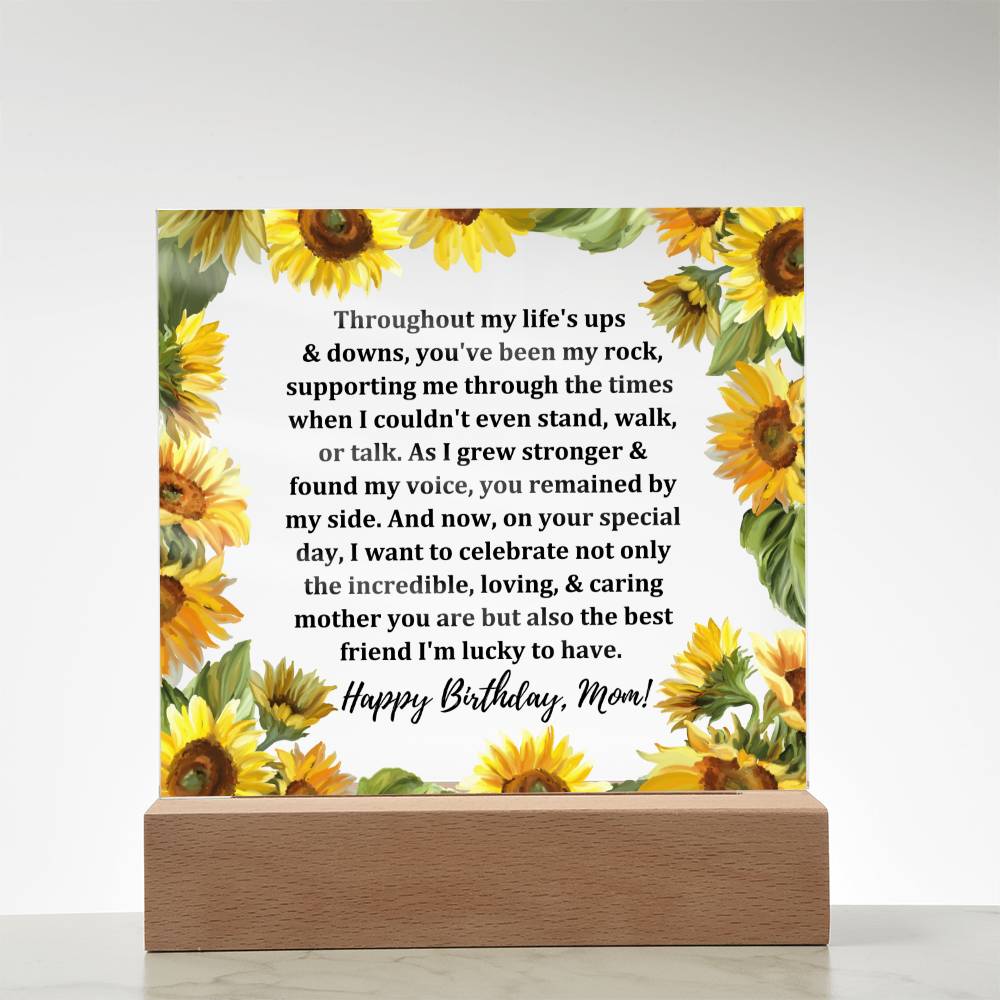 [Almost Sold Out] Happy Birthday Mom - Acrylic Square Plaque