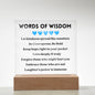[Almost Sold Out] Blue Words of Wisdom - Acrylic Square Plaque
