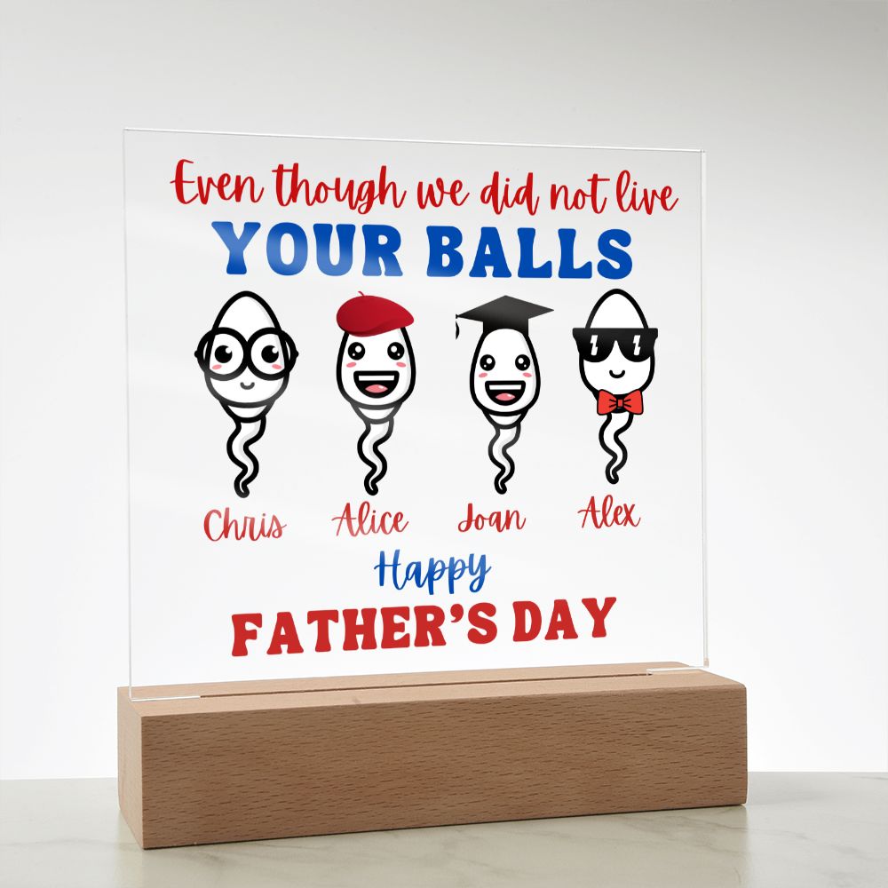 [Almost Sold Out] Bonus Dad / Step Dad Personalized Father's Day Acrylic Plaque