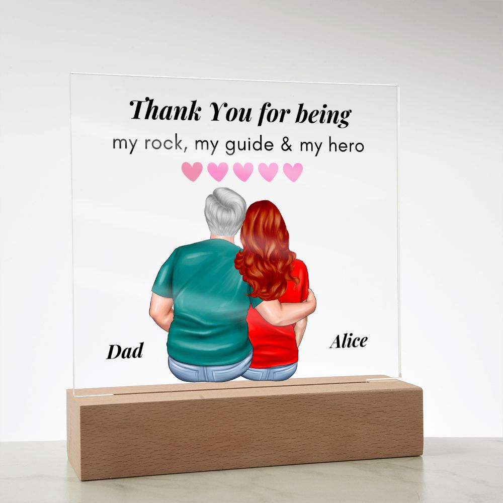 [Almost Sold Out] Thank You For Being My Hero - Personalized Father's Day Acrylic Plaque