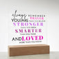 [Almost Sold Out] Always Remember for Girls / Women - Acrylic Plaque