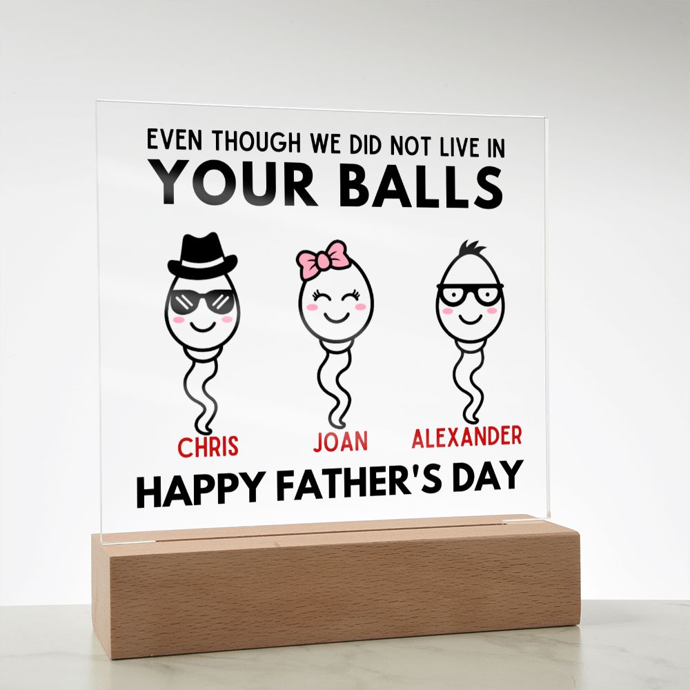 [Almost Sold Out] Personalized Gag Gift For Father's Day - Acrylic Plaque With Stand