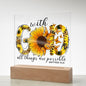 Almost Sold Out - With God All Things Are Possible - Acrylic Plaque with Stand