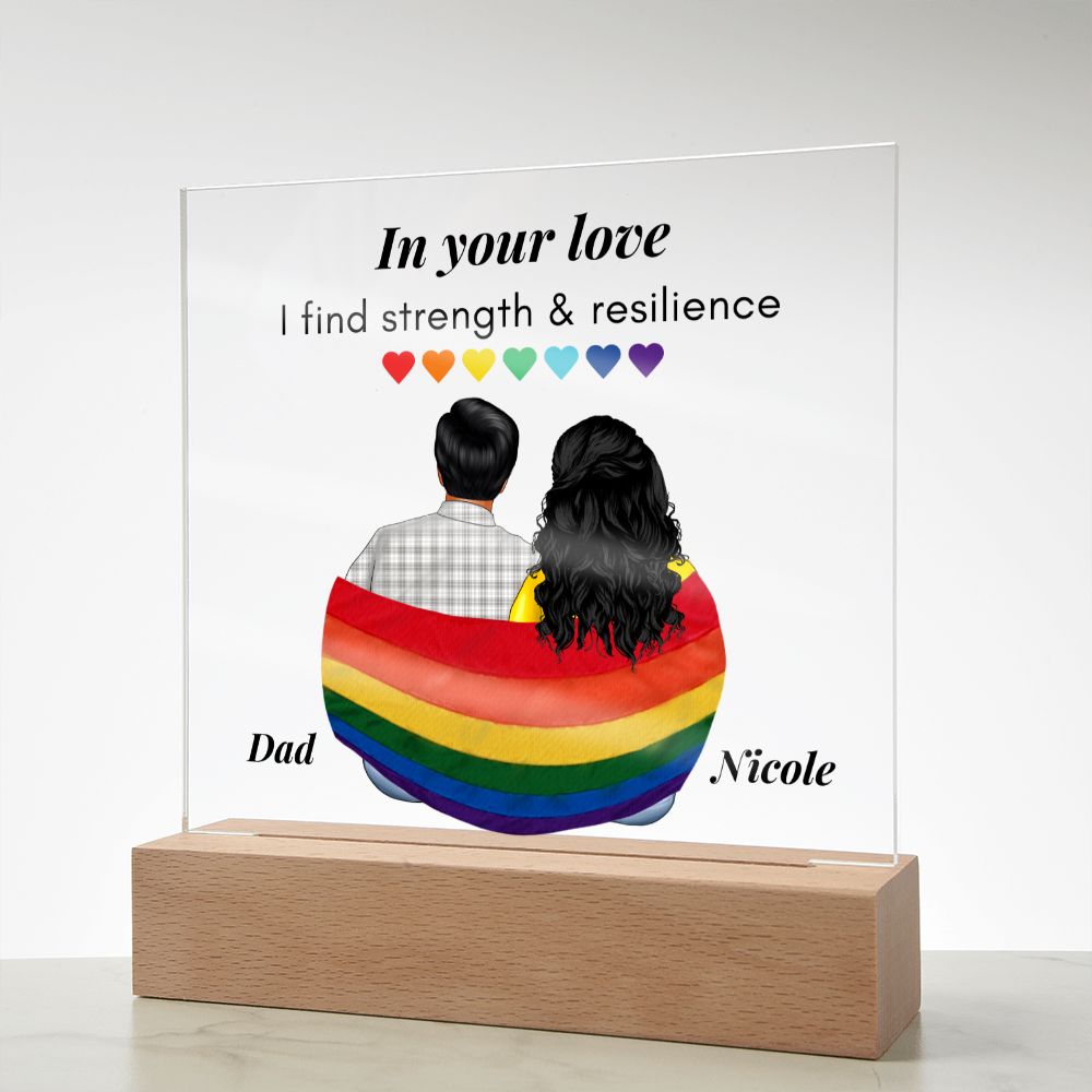 [Almost Sold Out] Personalized Father's Day Acrylic Plaque - In Your Love I Find Strength