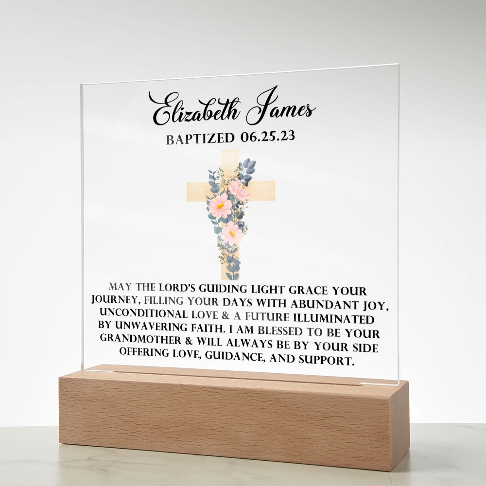 [Almost Sold Out] Personalized Baptism Acrylic Plaque From Grandmother