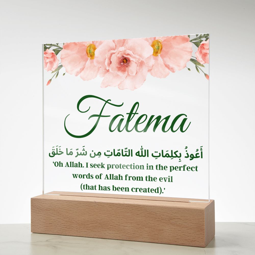 [Almost Sold Out] Personalized Dua For Protection Against Evil - Acrylic Plaque