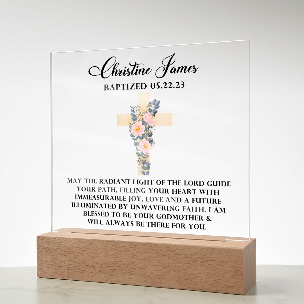 [Almost Sold Out] Personalized Baptism Acrylic Plaque From Godmother