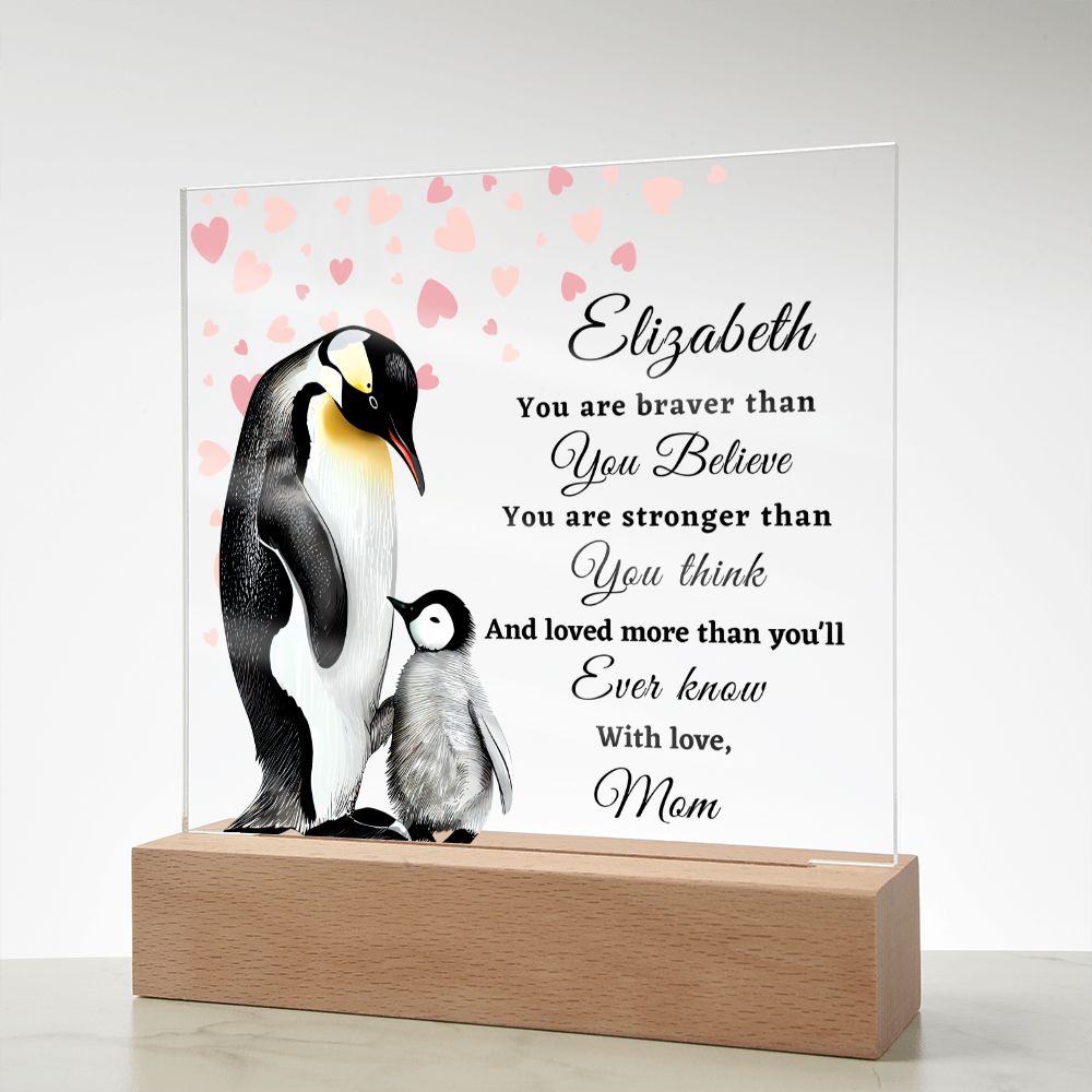 [Almost Sold Out] To My Daughter - Penguins - Acrylic Plaque