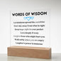 [Almost Sold Out] Blue Hearts Words of Wisdom - Acrylic Square Plaque
