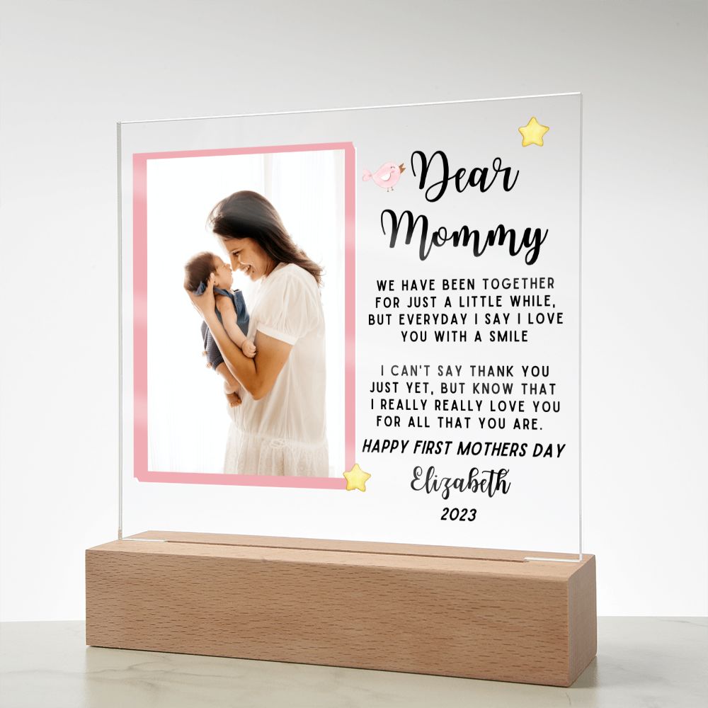 [Almost Sold Out] Dear Mommy - From Baby Girl - Acrylic Plaque and Stand