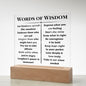 [Almost Sold Out] Words Of Wisdom Acrylic Plaque