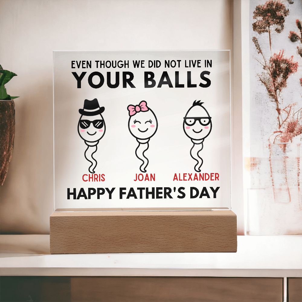 [Almost Sold Out] Personalized Gag Gift For Father's Day - Acrylic Plaque With Stand