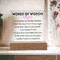 [Almost Sold Out] Pink Hearts Words of Wisdom - Acrylic Square Plaque