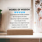 [Almost Sold Out] Blue Words of Wisdom - Acrylic Square Plaque