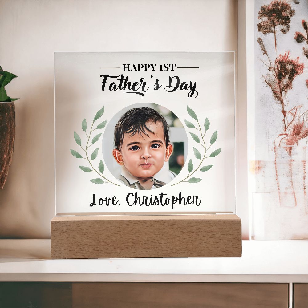 [Almost Sold Out] Personalized First Father's Day Acrylic Plaque From Baby Boy