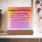 [Almost Sold Out] Words of Wisdom - Pink Gradient Acrylic Plaque
