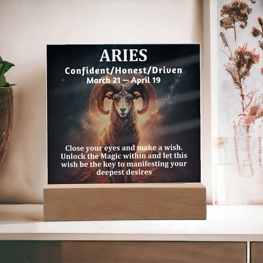 [Almost Sold Out] Aries Acrylic Square Plaque