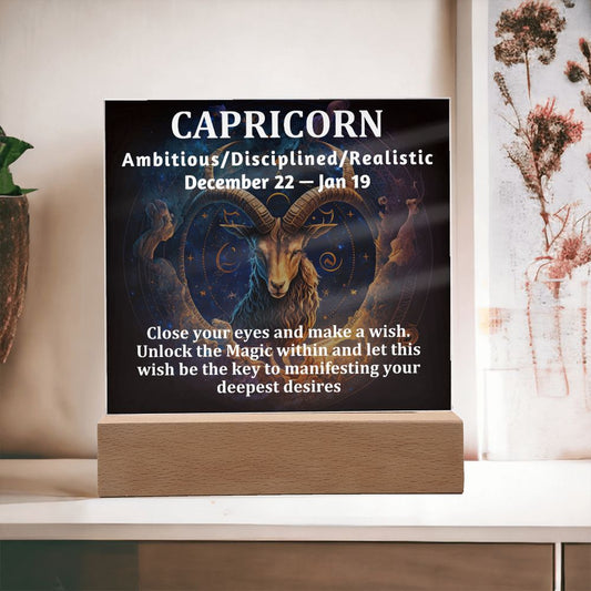 [Almost Sold Out] Capricorn Acrylic Square Plaque