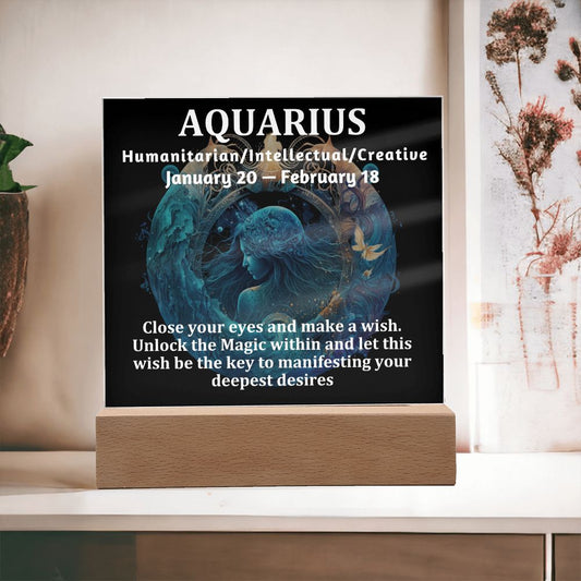 [Almost Sold Out] Aquarius Acrylic Square Plaque