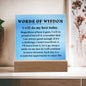 [Almost Sold Out] Words of Wisdom - Blue Acrylic Plaque