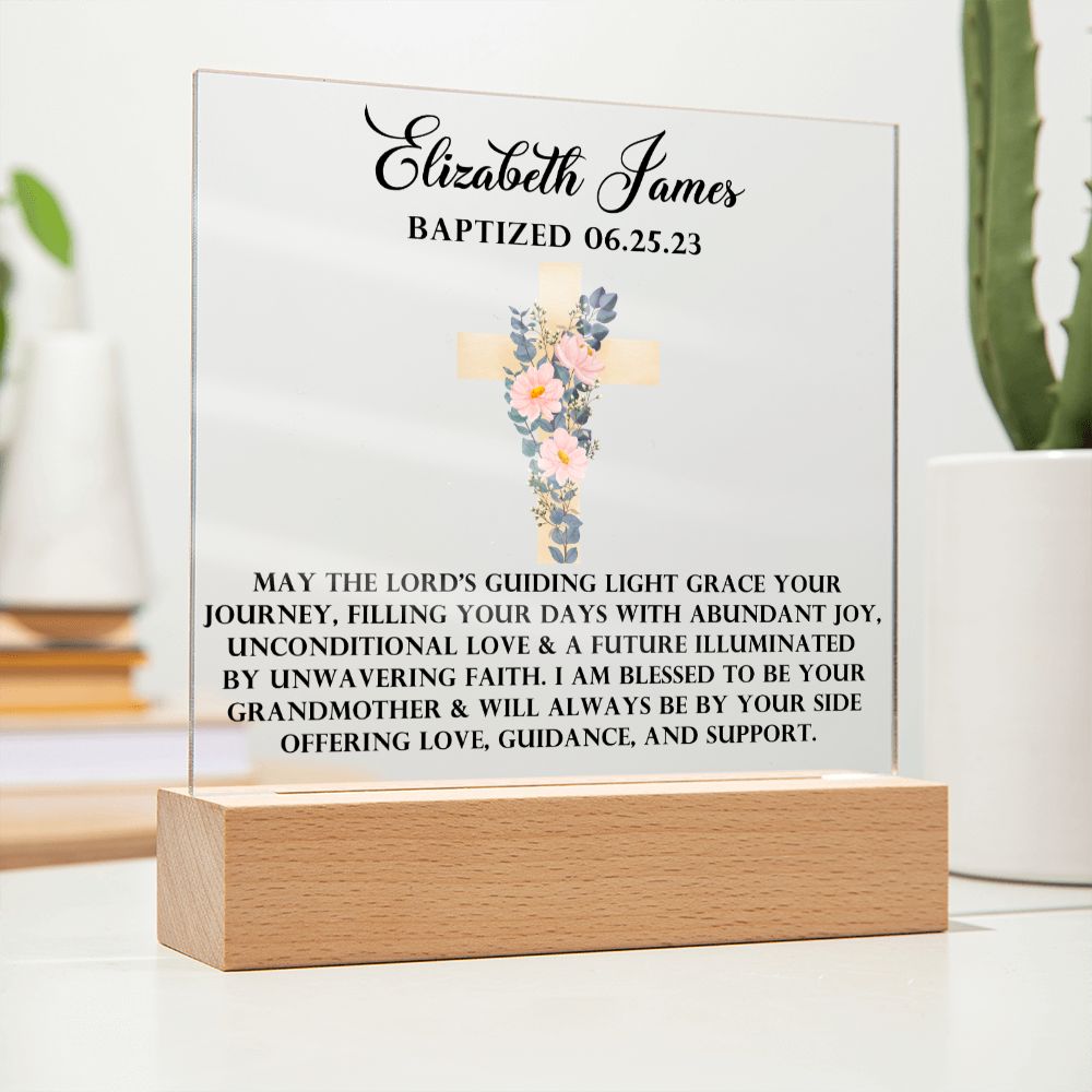 [Almost Sold Out] Personalized Baptism Acrylic Plaque From Grandmother