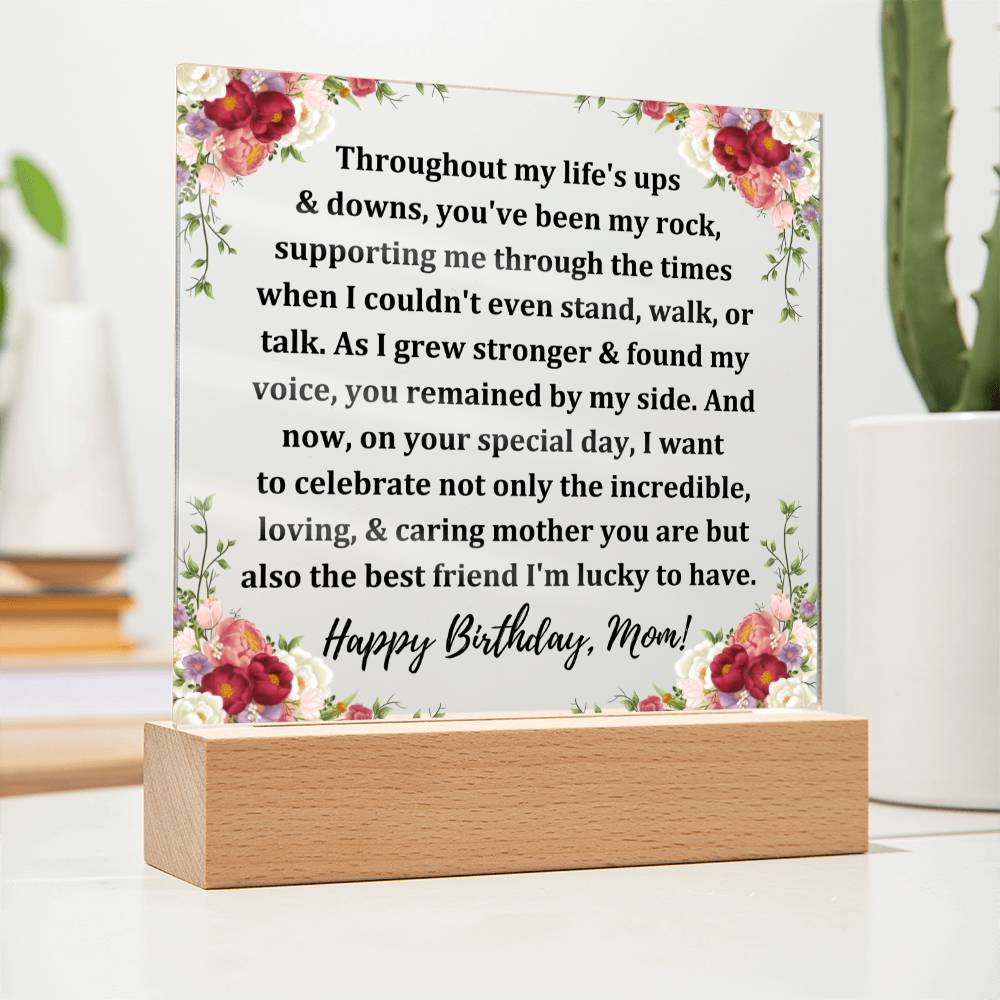 [Almost Sold Out] Happy Birthday Mom - Acrylic Square Plaque