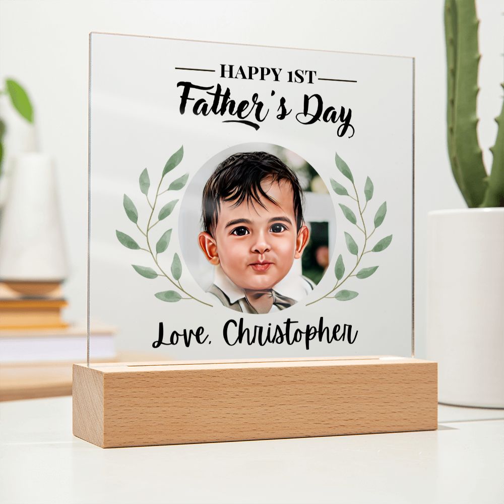 [Almost Sold Out] Personalized First Father's Day Acrylic Plaque From Baby Boy