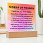 [Almost Sold Out] Words of Wisdom - Pink Gradient Acrylic Plaque