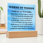 [Almost Sold Out] Words of Wisdom - Blue Acrylic Plaque
