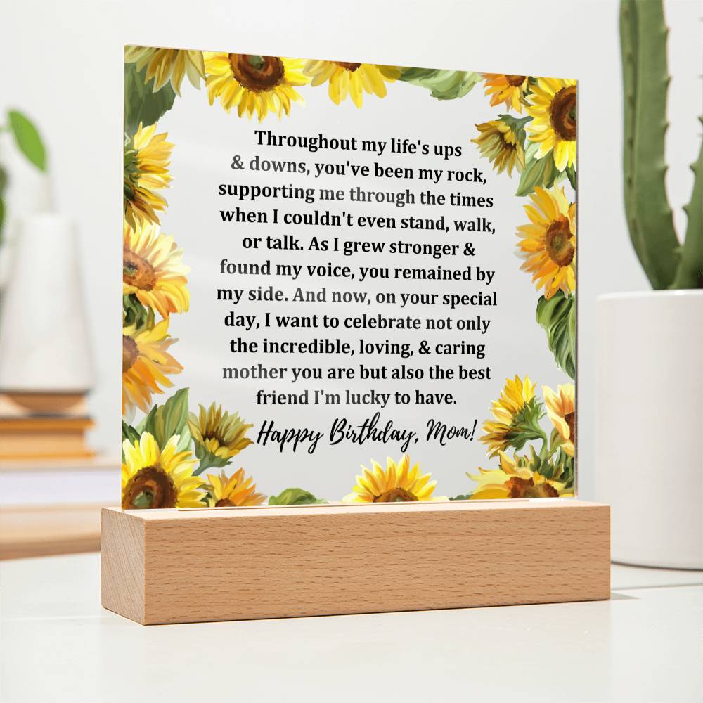 [Almost Sold Out] Happy Birthday Mom - Acrylic Square Plaque