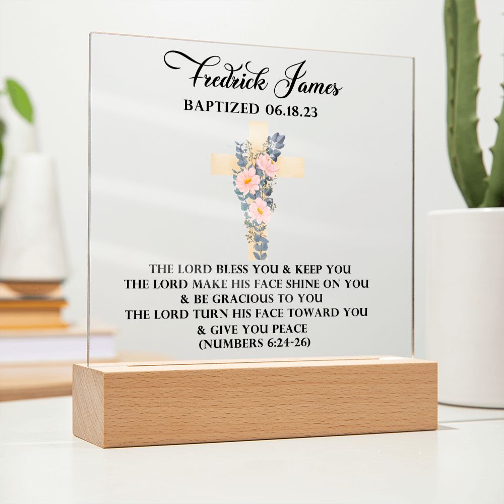 [Almost Sold Out] Personalized Baptism Acrylic Plaque Gift For Loved Ones