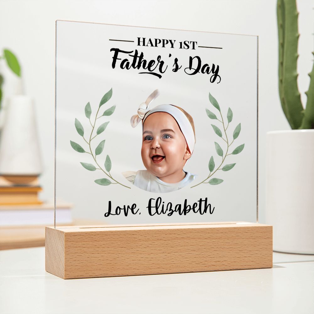 [Almost Sold Out] Personalized 1st Father's Day Gift From Baby Girl - Acrylic Plaque