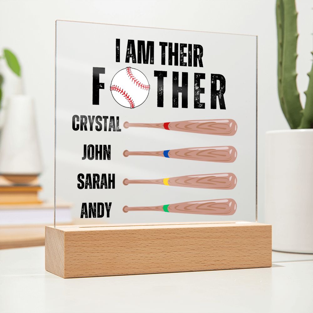 [Almost Sold Out] Personalized I Am Their Father - Baseball Acrylic Plaque