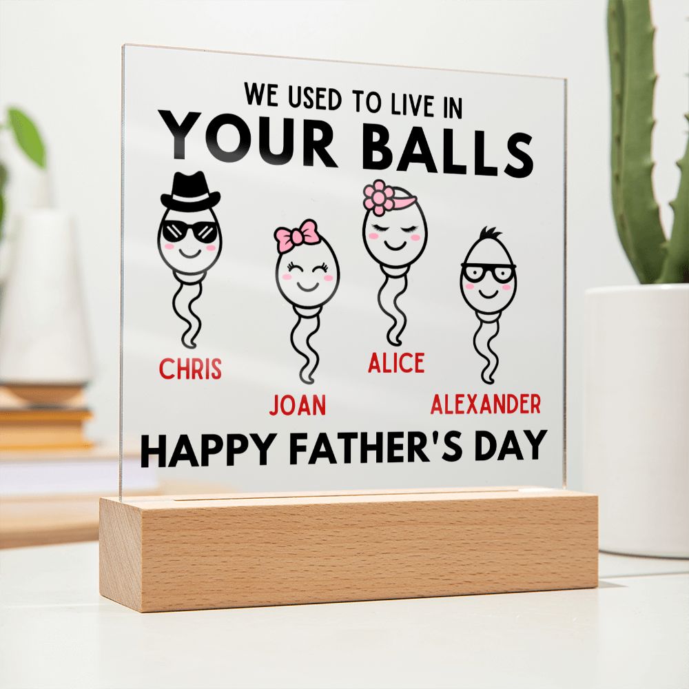 [Almost Sold Out] Personalized Happy Father's Day Gag Gift Acrylic Plaque