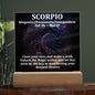 [Almost Sold Out] Scorpio Acrylic Square Plaque