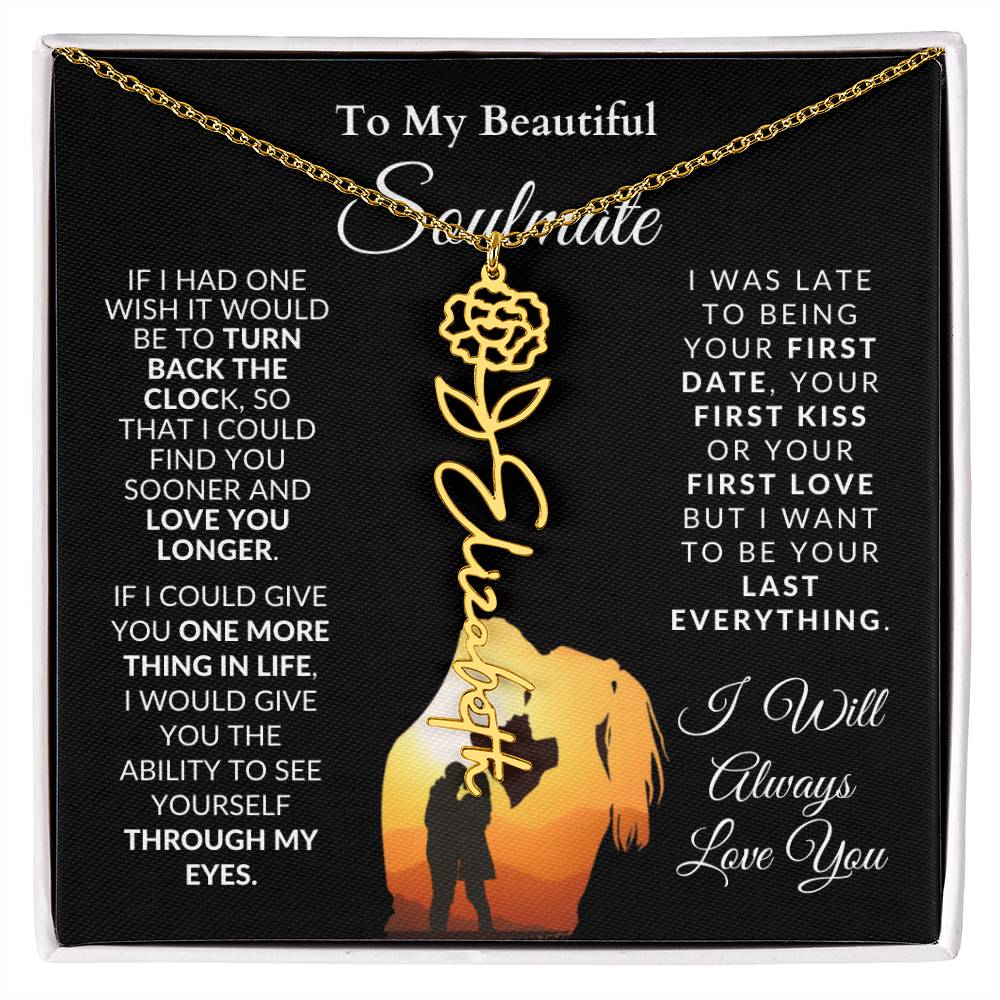 [ALMOST SOLD OUT] To My Beautiful Soulmate Flower Name Necklace