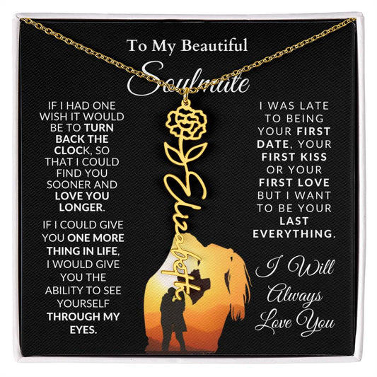 [ALMOST SOLD OUT] To My Beautiful Soulmate Flower Name Necklace