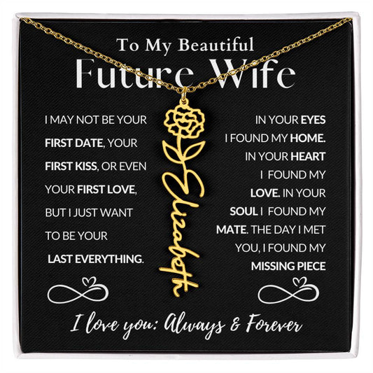 [Almost Sold Out] To My Future Wife Flower Name Necklace