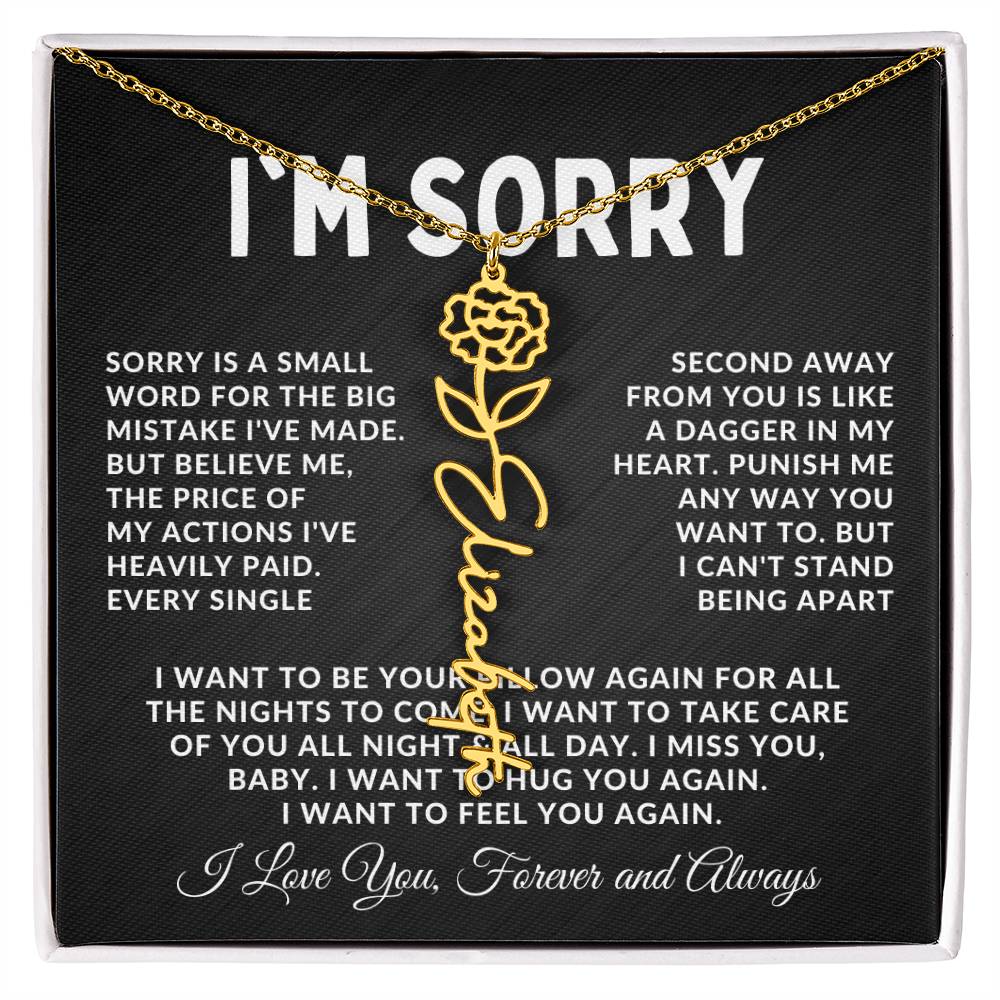 [Almost Sold Out] I'm Sorry Flower Name Necklace