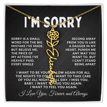 [Almost Sold Out] I'm Sorry Flower Name Necklace