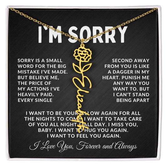 [Almost Sold Out] I'm Sorry Flower Name Necklace