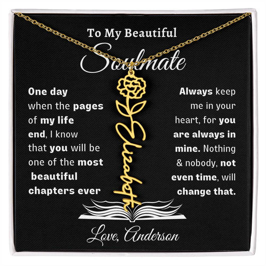 [ALMOST SOLD OUT] To My Beautiful Soulmate Chapters Flower Name Necklace