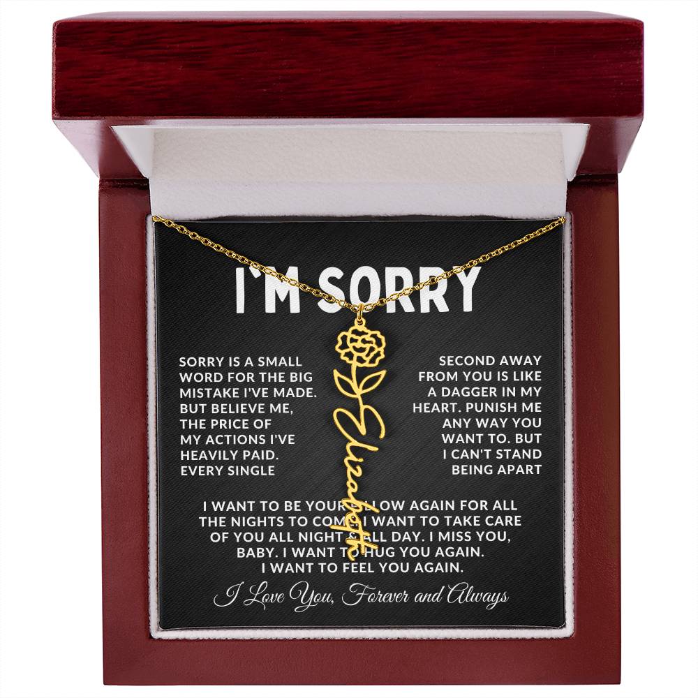 [Almost Sold Out] I'm Sorry Flower Name Necklace