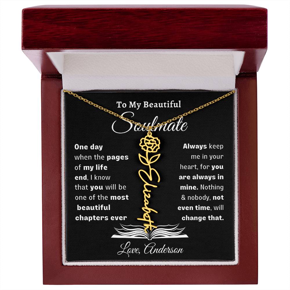[ALMOST SOLD OUT] To My Beautiful Soulmate Chapters Flower Name Necklace