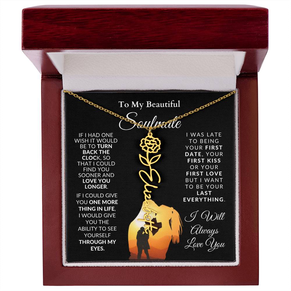 [ALMOST SOLD OUT] To My Beautiful Soulmate Flower Name Necklace