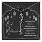Black and White I Pray You Have More Happiness Eid Mubarak Flower Name Necklace