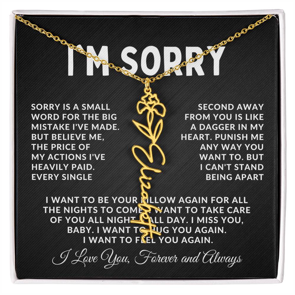 [Almost Sold Out] I'm Sorry Flower Name Necklace